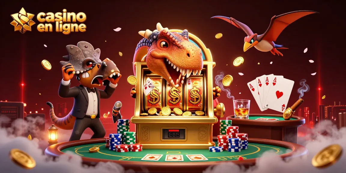 Casino en ligne : un pachycephalosaurus en pleine action, jackpot et tempête de jetons