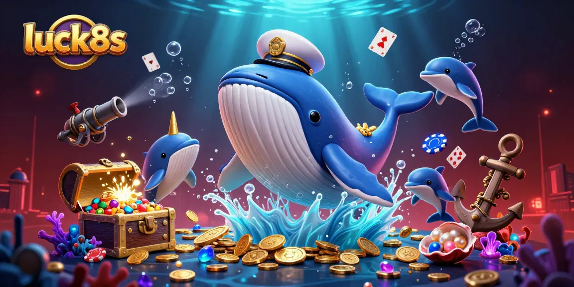 Experience thrilling gaming with luck8s at this vibrant underwater casino-themed scene