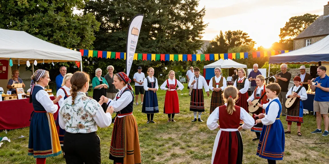 Enjoying vibrant cultural celebration at a Brittany festival featuring m98 ทางเข้า activities and community engagement.