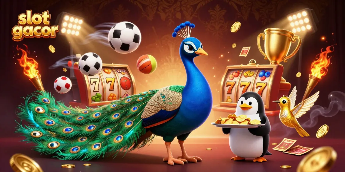 Experience the excitement of slot gacor with a lavish illustration of animated casino elements and vibrant characters.