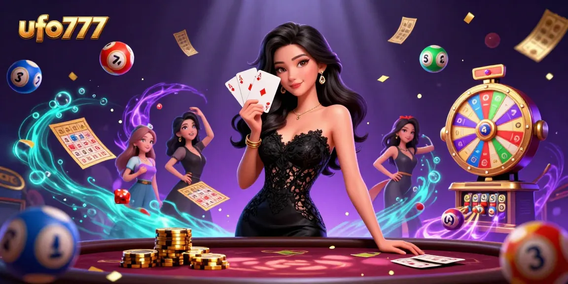 Playing to win at ufo777 as a woman in evening gown showcases elegant poker skills.