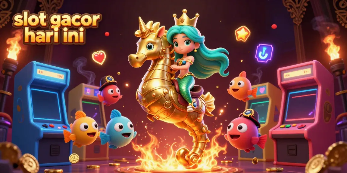 Visualisasi grafis slot gacor hari ini dengan karakter putri duyung dan unsur kasino menarik.