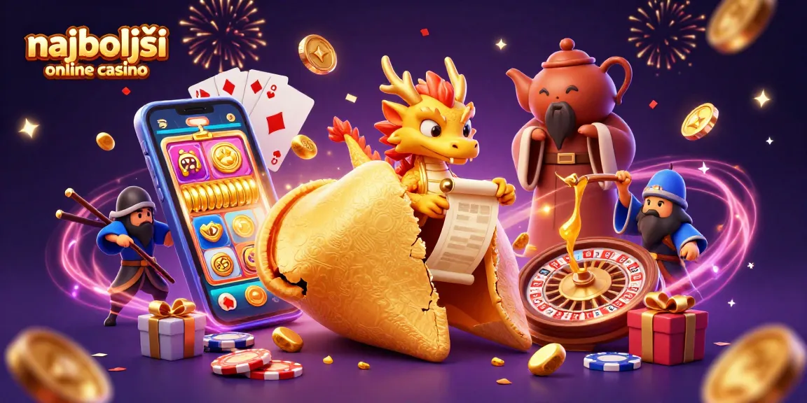 Najboljši online casino z animiranim zmajem in zlatim piškotom v čarobnem okolju.