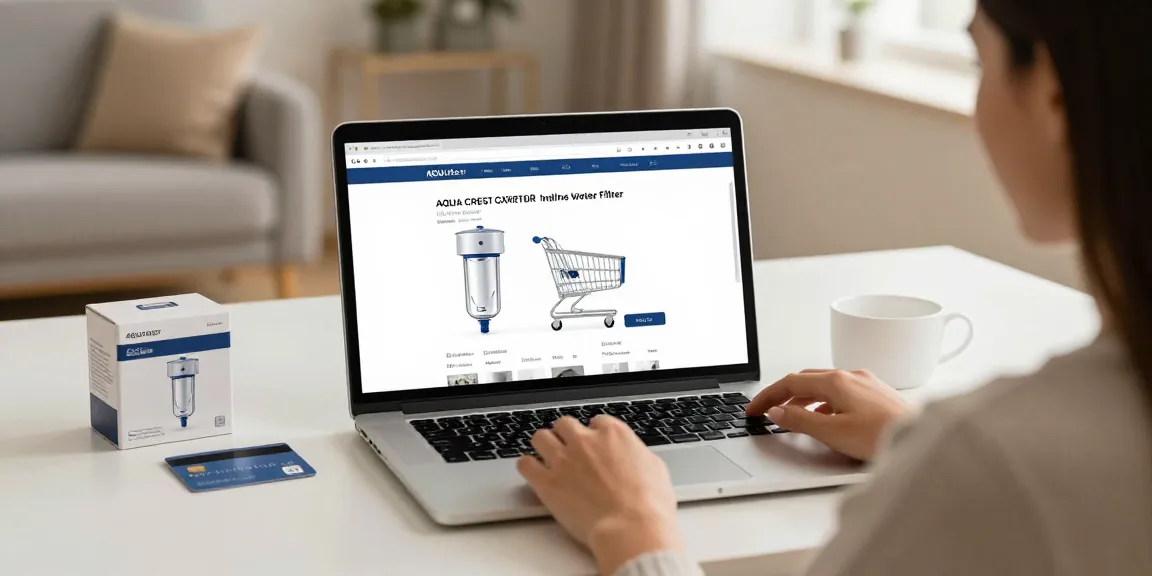 AQUA CREST GXRTDR Inline Water Filter for online shopping and product review on e-commerce platform, exploring best deals for buyers.