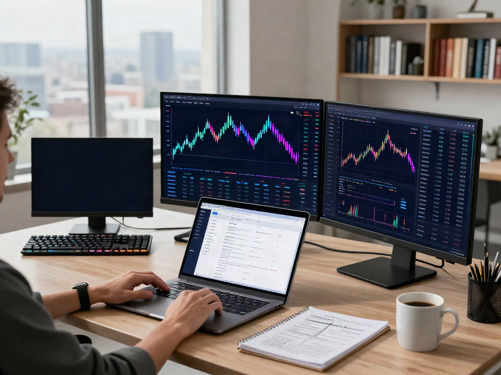 Dynamic crypto trading workspace using 加密货币API with real-time price data and extensive blockchain analysis.