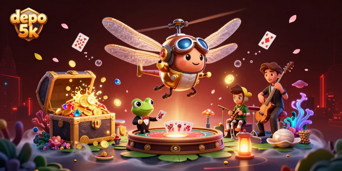 Engage with the exciting world of depo 5k gaming featuring a vibrant casino scene.