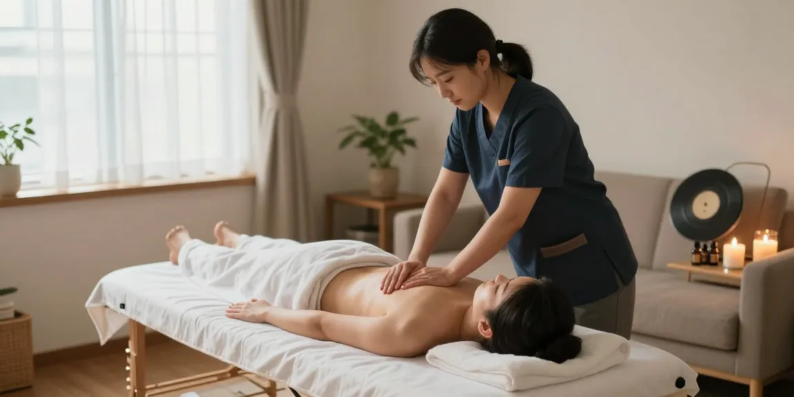 On-site 안양출장안마 service showcasing a professional massage in a cozy setting, highlighting relaxation.