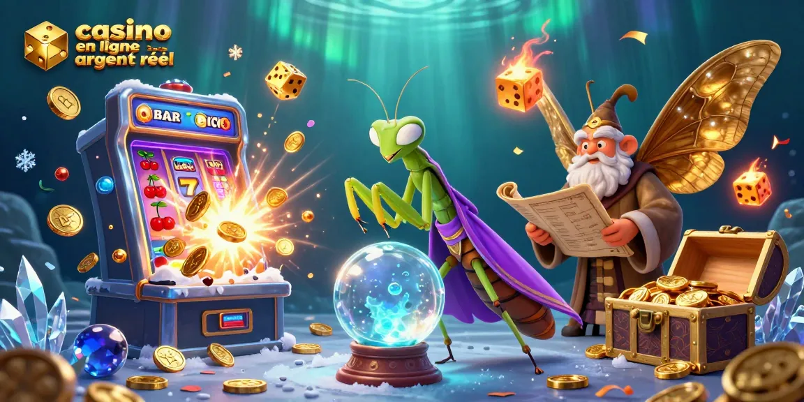 Célébrez vos gains dans un casino en ligne argent réel avec une illustration dynamique et vibrante