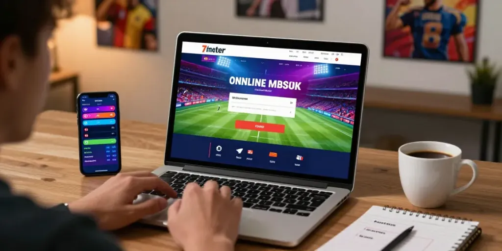 Proses login 7meter di situs taruhan online dengan perangkat modern dan suasana yang nyaman.