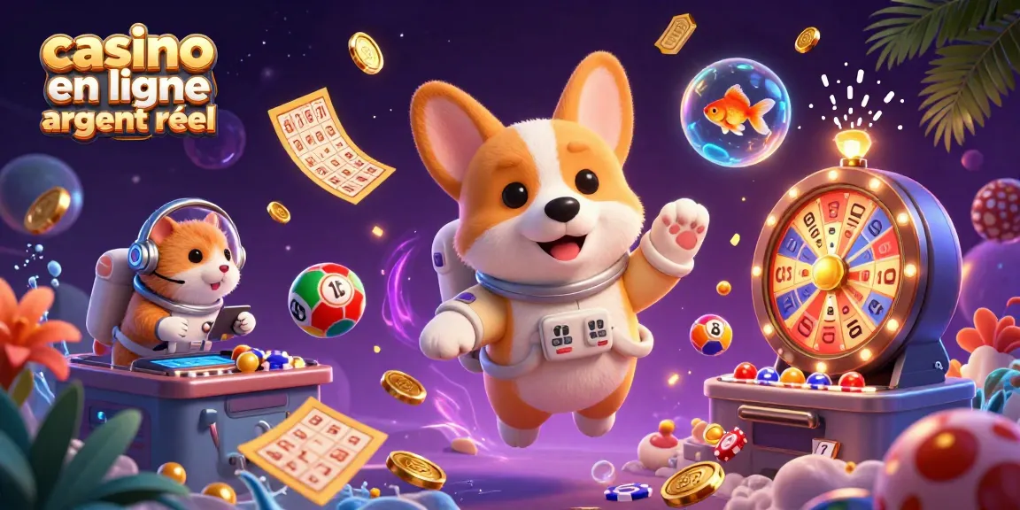 Des jeux excitants au casino en ligne argent réel avec un corgi astronaute et un hamster instructeur.